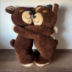 Dakin Vintage Hugging Nature Babies Bears 1977 Boy and Girl Plush